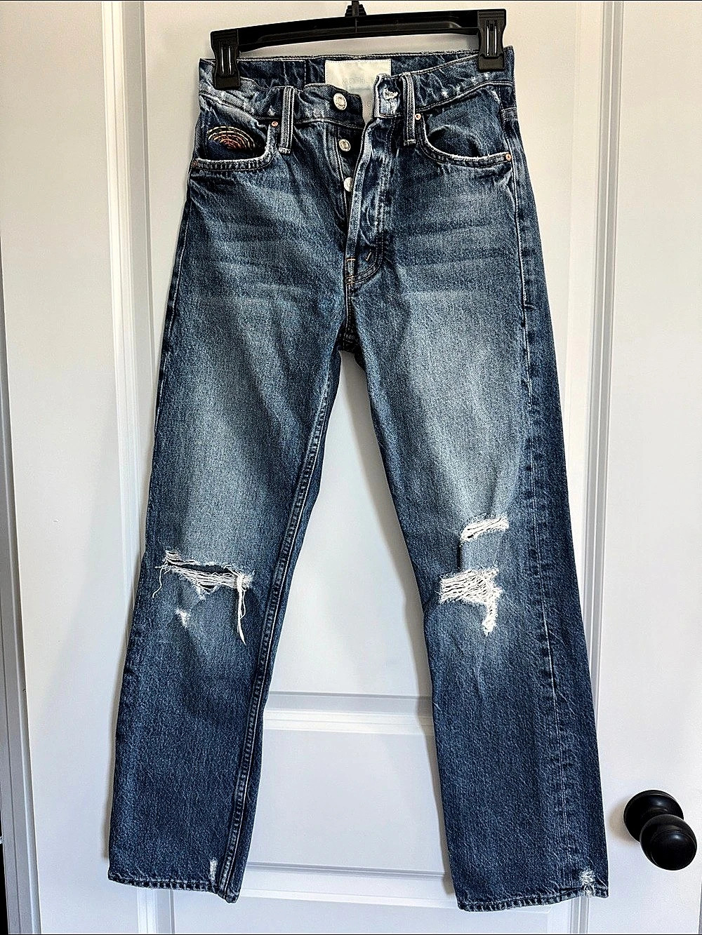 MOTHER The Smooth Hustler Over The Rainbow Straight Leg Jeans Waist 23